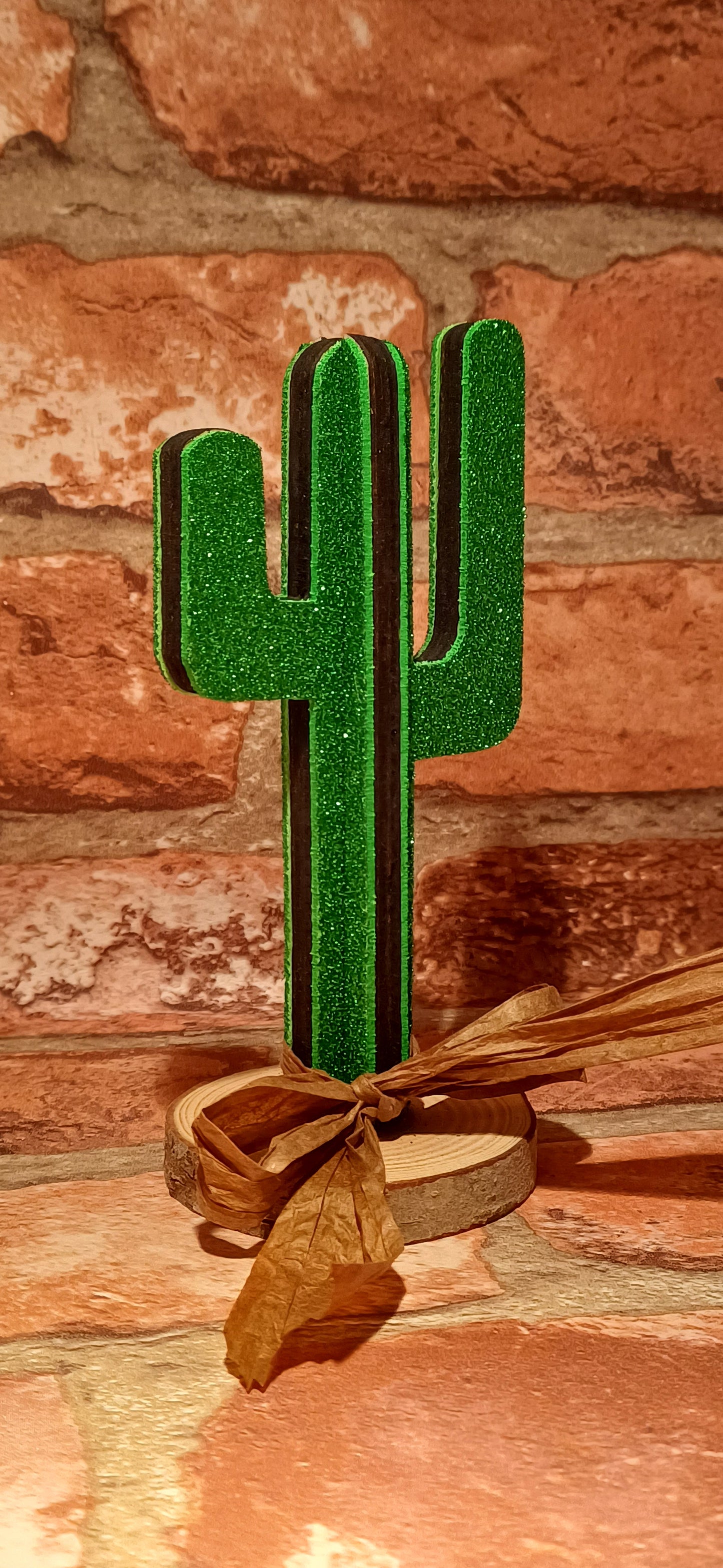 Segnaposto/ricordino/bomboniera Cactus legno e gomma eva