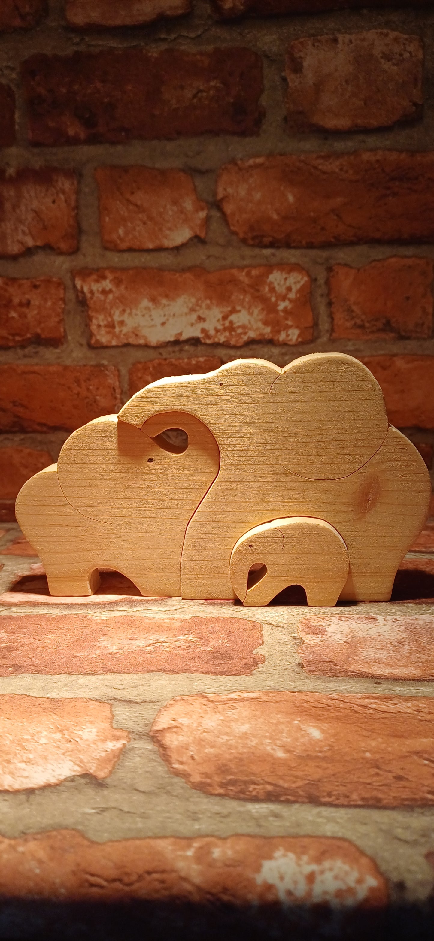 Sagome in legno " famiglia elefante"